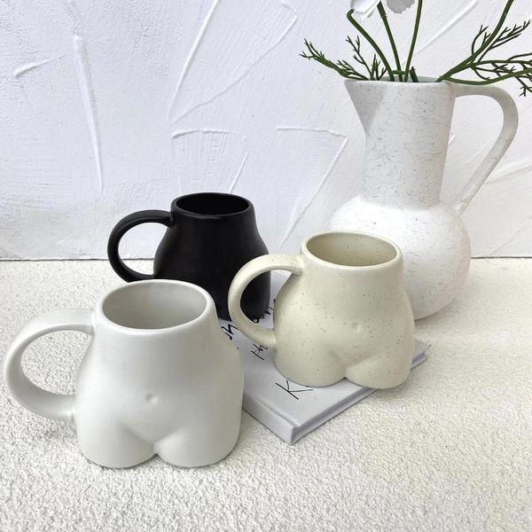 Juegos de té de té creativos Funny Bucup Café Café Ceramic Taza Méil Water Milk Cute Tazas Originales Batinas bonitas Ideas de regalos de amigos