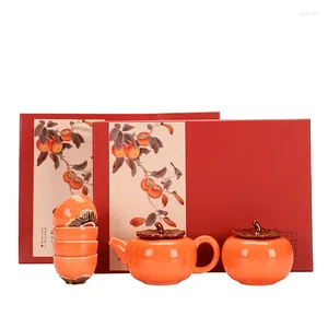 Ensembles de thé créatif moderne théière ensemble en céramique design chinois mariage thé cadeau mignon poterie cruche Tetera Japonesa cérémonie AA50CH