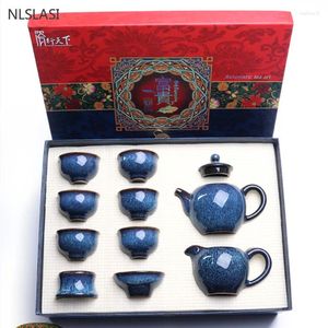 Ensembles de service à thé, four personnalisé, service à thé modifié, boîte-cadeau, théière, Pot et tasse, fournitures traditionnelles pour cérémonie de beauté chinoise