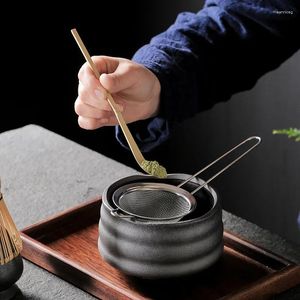 Theeservies Sets Gemakkelijk accessoire Matcha Clean Gift Scoop Kit Bowl Tool Traditioneel huis handgemaakt Ceremonie Garde Japans 4-7 stks / set theeservies