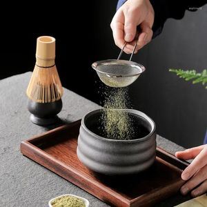 Ensembles de VIE Tool à domicile Easy Home Scoop Handmade Set Kit Stand Plean Witch Traditional Tea Accessoire Japonais 4-7pcs / Set Matcha Cérémonie Cérémonie Gift