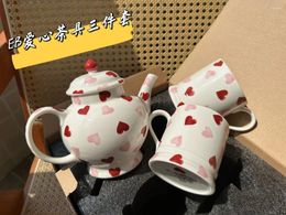 Services à thé Service à thé de luxe exclusif pour la famille royale série Love tasse en céramique 3 pièces