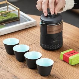 Teaware -sets Fu Outdoor Kung Pot maken Portable Set Cup Business Camping Kit Travel Trip Tea