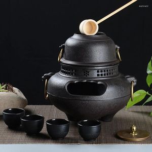 Juegos de té Fideos fantasma Alto horno Hierro fundido Fo Tan Japón Estufa de carbón grande manual pura Huobo Zhenzhai Wind