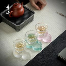 Ensembles de service à thé en verre, cérémonie du thé, soucoupe, tapis de tasse à thé, tasse, plateau isolant créatif pour gourde japonaise