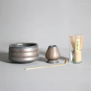 Teaware -sets Handgemaakt 5 stks/Set Japanese Kit Stand Glanse Traditionele thuisset Bowlgereedschap Gemakkelijke cadeauaccessoires Matcha thee -schep ceremonie