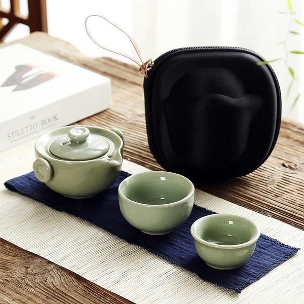 Ensembles de service à thé Hibioru, ensemble de théière et de tasses à thé, Kit de fabrication domestique, sac Portable de voyage en plein air, fournitures en céramique chinoise