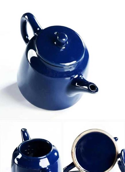 Juegos de té de tetera de porcelana azul noble de alta calidad para té chino juego de té chino y teteras de té de té de té de tea de tazas de puer tazas arcilla