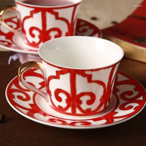 Les jeux de thé seignent à la maison créative classique chinois nœud bos chinois tasse de café set set en céramique anglais thé de l'après-midi noir