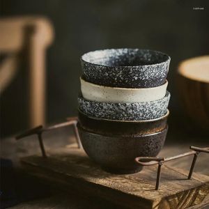 Service à thé japonais en poterie grossière, bol Matcha, tasse à thé vert, ensemble de tasses à thé glacées, maître créatif Vintage, décoration de maison