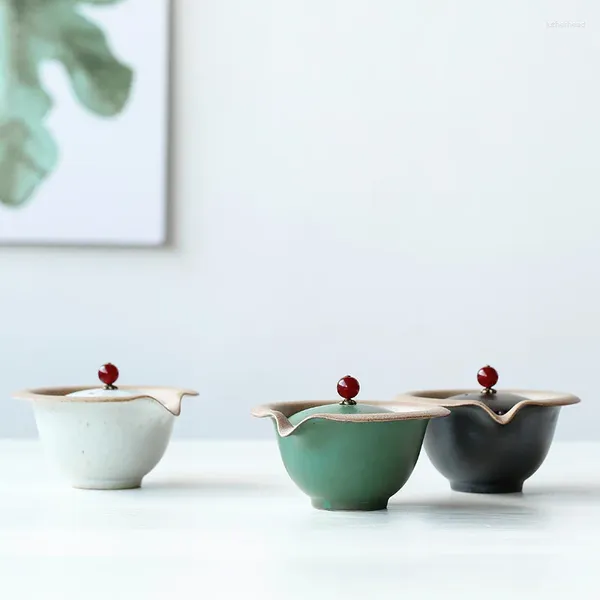 Ensembles de voies de thé Glaze de four à chaleur de style japonais Céramique en céramique Retro Stoare Set Seta de Ceramica Gaiwan