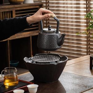 Theewaar Sets Japanse Theeceremonie Stoare Houtskool Kachel Carbon Vuur Barbecue Ouderwetse Outdoor Fornuis Theepot Set