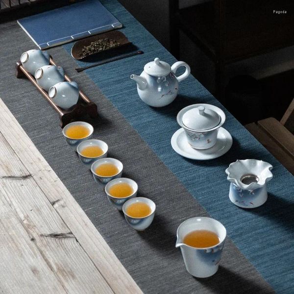 Ensembles de thé service à thé japonais ménage minimaliste soupière théière pleine porcelaine en céramique café Gaiwan voyage