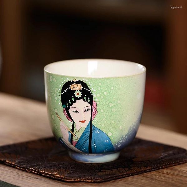 Service à thé Jingdezhen service à thé en porcelaine tasse à thé peinte à la main bleu et blanc Pastel fleur Denier tasse maître personnel