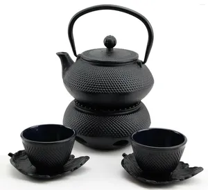 Teaware -sets KT00116 Hobnail Iron Teapot Set - Japanse antieke 24 fl oz Small Dot Cast