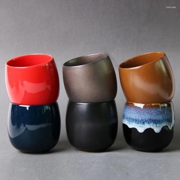 Juegos de teteras Taza de té de cerámica grande Juego de porcelana Esmalte Tazón de agua incorporado para el hogar Individual