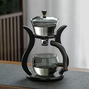 Teaware sets luie glazen thee set semi automatische druppel met infuser theepot magnetische schakelaar verjaardagscadeaus glaswerk