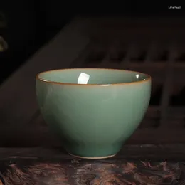 Ensembles de service à thé Longquan céladon tasse à thé Boutique four en céramique fait à la main maître personnel unique