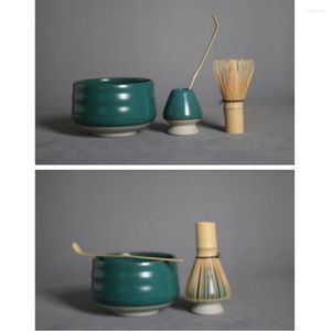 Juegos de utensilios de té Matcha Bowl batidor de bambú utensilios para té soporte regalo de cumpleaños herramienta de comedor