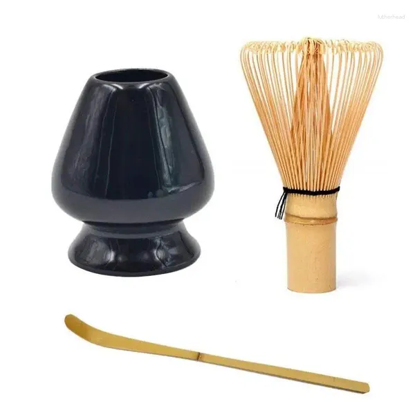 Ensembles de Vare Matcha Green Tea Whisk Set - Scoop Spoon Deep Solder Bamboo Janpanese Style Accessoires