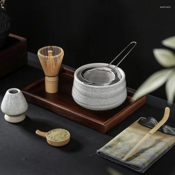 Ensembles de service à thé Matcha, accessoires en céramique et bambou, outils de brassage en salle japonaise, ustensiles à boire Dim Sum à domicile, cadeaux