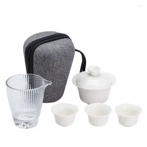 Ensembles de thé Ni Express Living Tea Sheep Set Fair Tuo Room Porcelaine Portable Faisant Pièce Voyage Haute Qualité En Graisse Tasse Jade Trois Blanc