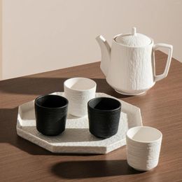 Ensembles de voies de thé Nordic Ins Stone Tea Set Amazon Creative Japona Japanese Ceramic Taapot Tray Cup Afternoon