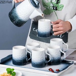 Theewaar Sets Nordic Luxe Keramisch Theeservies Waterkop Pot Koude Ketel Met Dienblad Moderne Stijl Thuis Middagkoffie