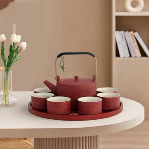 Ensembles de voiles de thé en porcelaine tasse de thé de thé chinois Infuseur Portable Accessoires vintage 6 personnes