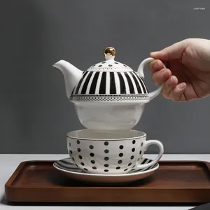 Ensembles de thérapies en porcelaine avec soucoupe Set Ceramics Coffee for Milk Tea Dishwasher et Micro-ondes Sacle