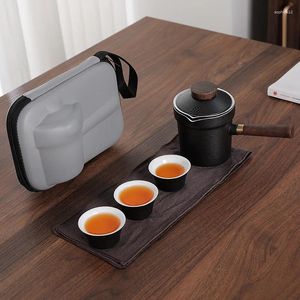 Juegos de té de té de té de té de té de gongfu de viaje portátil