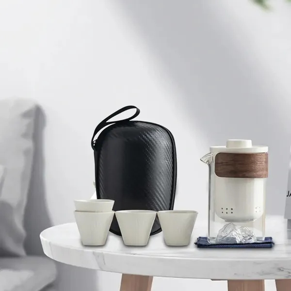 Ensembles de thé Pot à thé en plein air pour tasses en vrac infuseur amis avec randonnée Kung 1 kit de pique-nique Mini Fu voyage El Portable 4