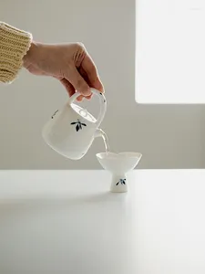 Theewaar Sets Pure handgeschilderde Orchid Beam Pot Chinese CeramiC Teapot met filtergat NoN theeservies