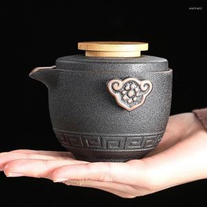 Teaware -sets retro Chinese thee -reisset teaset keramische draagbare theepot porselein gaiwan ketels