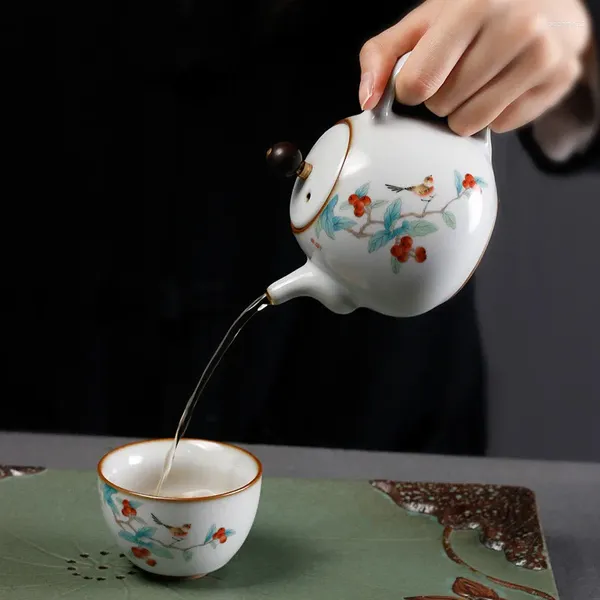 Juegos de té sets ru horno de cerámica juego de té de porcelana china