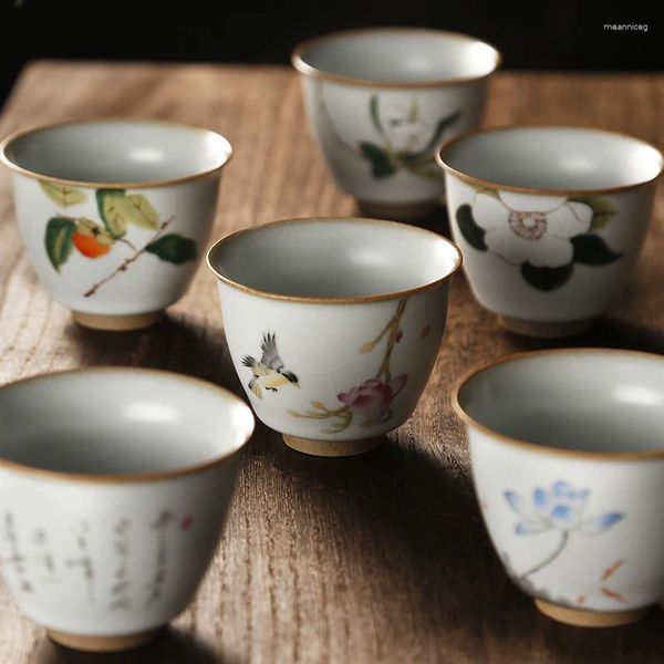 Ensembles de service à thé, propriétaires de four Ru, tasses en céramique et verre, échantillon de tasse à thé, bol unique, lampe de construction individuelle