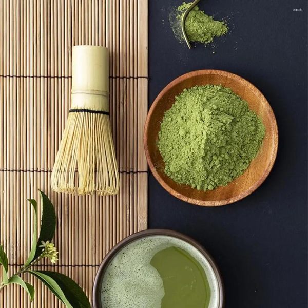 Ensembles de service à thé cuillère et accessoires cuillère ensemble japonais 3 pièces thé Matcha brosse en bambou fouet