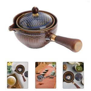 Ensembles de voies de thé Propre latérale Tépot automatique Voyage Matcha Cerramic Kettle Ceramics Meeting Room Maker