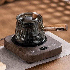 Theeware sets zijkantgreep glazen theepot thee set verdikte pot elektrisch aardewerk fornuis grijs met filter Chinees