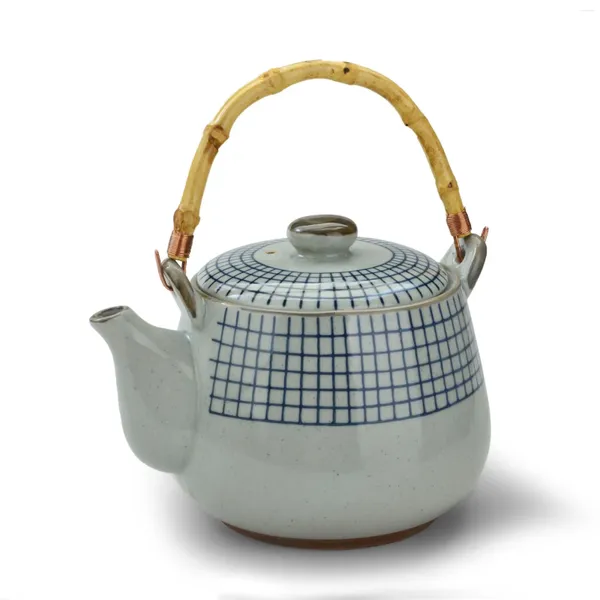Ensembles de thé Simple et créatif en céramique, Pot de ligne El, bouilloire fraîche, théière en poterie grossière, maison Restaurant grande capacité