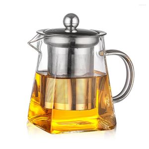 Teaware sets kleine capaciteit theepot set zomerthee drinkketel voor het maken van koffie warmtebeeste glas met filter
