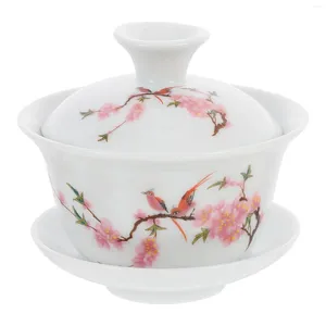 Ensembles de service à thé, fournitures, tasses à café en céramique, couvercles en porcelaine, bol à thé chinois
