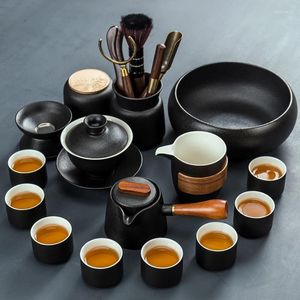 Ensembles de thé set de thé Luxury Chinese Ceramic Gaiwan Vintage Pots Crockery Kettle Materos Yerba Mate Accessoires Home