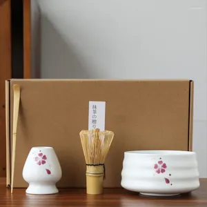 Theewaar Sets Traditionele Japanse Ceremonie Bamboe Matcha Poeder Garde Groene Thee Chasen Borstel Gereedschap Accessoires