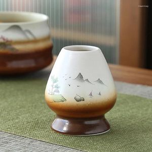 Theewaar Sets Traditioneel Matcha Keramiek Theeservies Japanse Eierklopper Standaard Geschikt Bamboe Borstel Accessoires