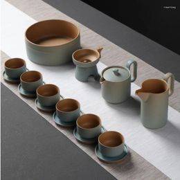Ensembles de voiles de thé Travel Chinese Tea Set complet Cérémonie de l'infuseur Terbe de bouilloire Tray Tazas de Te TE Drinkware WSW35XP