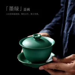 Ensembles de voies de thé Tureen Set Gaiwan Cup Japonais Style Grosse Pottery Brewing Bowl Céramique