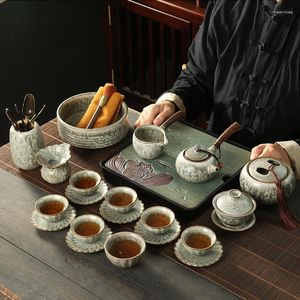 Ensembles De thé Vintage tasse en céramique Service à thé Pot Service bouilloire bulle fabricant De luxe couverts cérémonie Juego De Te cuisine YX50TS