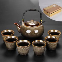 Ensembles de voiles de thé Vintage Cadrees complètes Terbe Japonais Travel Thé anglais Thé luxe Céramique Batidor Matcha Bambu Cadeaux YYY20XP