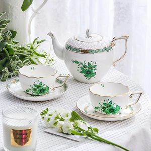 Teaware sets Vintage Cup en bord Franse koffie High Beauty Restaurant Afternoon Tea Ceramic Pot